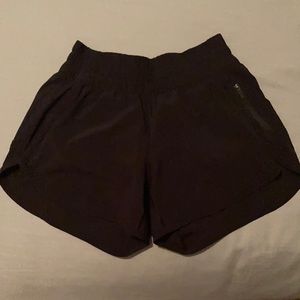 Black lululemon tracker 4 inch shorts